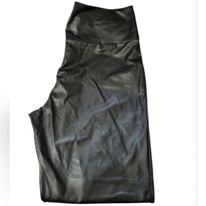 CY Fashion Black Faux Leather Leggings 3X